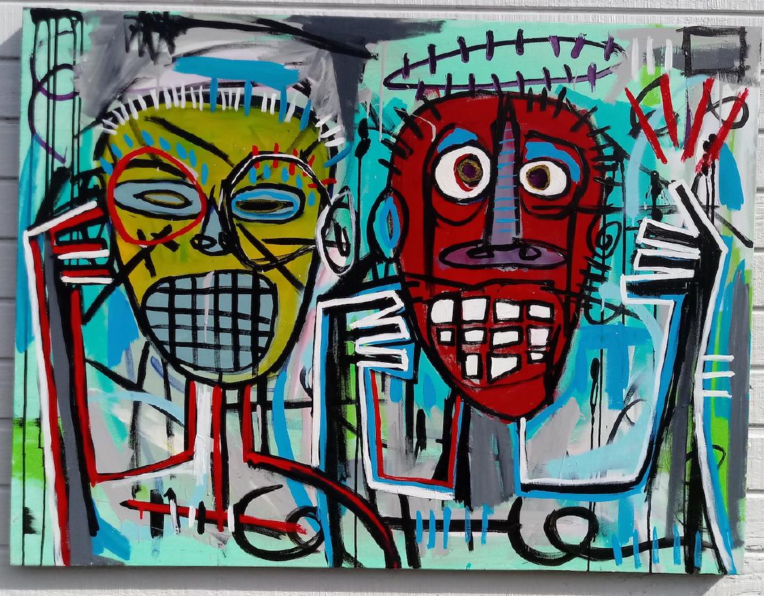 Jean,Michel Basquiat N.Y Street Art Painting